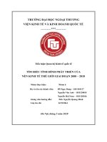 tìm hiểu tình hình phát triển của nền kinh tế thế giới giai đoạn 2000 2018