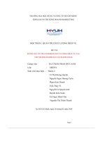 đề tài đánh giá về trải nghiệm chất lượng dịch vụ tại chi nhánh haidilao vạn hạnh mall