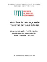 báo cáo kết thúc học phần thực tập tay nghề điện tử thiết kế mạch điện bằng proteus