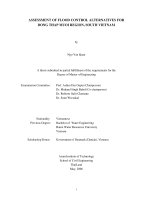 Luận văn Thạc sĩ Kỹ thuật: Assessment of flood control alternatives for Dong Tham Muoi Region, South Vietnam
