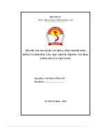 so sánh văn hóa công sở phƣơng đông và phƣơng tây đặc trƣng trong văn hóa công sở của việt nam