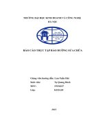 báo cáo thực tập bảo dưỡng sửa chữa