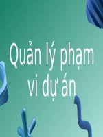 Quản lý phạm vi dự Án
