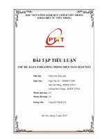 CHỦ ĐỀ DATA STREAMING TRONG ĐIỆN TOÁN ĐÁM MÂY Môn học  Điện toán đám mây