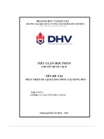 tiểu luận học phần chuyên đề du lịch phát triển du lịch cộng đồng tại măng đen