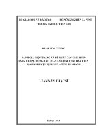 Luận văn thạc sĩ Chuyên ngành Khoa học môi trường: Đánh giá hiện trạng và đề xuất các giải pháp tăng cường công tác quản lý chất thải rắn trên địa bàn huyện Vị Xuyên - tỉnh Hà Giang