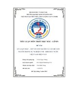đề tài lý luận mác xít về con người và vấn đề con người trong sự nghiệp cnh hđh đất nước việt nam hiện nay