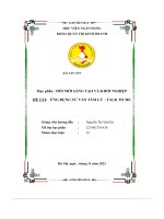 bài tập lớn đổi mới sáng tạo và khởi nghiệp đề tài ứng dụng tư vấn tâm lý talk to me