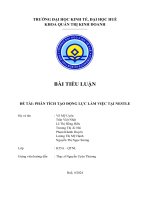 tiểu luận đề tài phân tích tạo động lực làm việc tại nestle 2