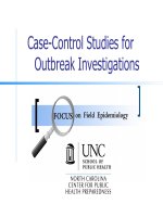Case-Control Studies for Outbreak Investigations