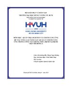 đề tài nâng cao năng lực quản lý chuỗi cung ứng trong công tác khám chữa bệnh tại bệnh viện nhi đồng 2