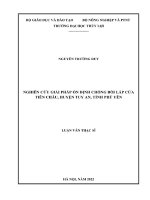 Luận văn thạc sĩ kỹ thuật: Nghiên cứu giải pháp ổn định chống bồi lấp cửa Tiên Châu,huyện Tuy An, tỉnh Phú Yên