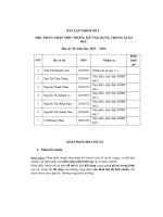 bài tập nhóm số 2 học phần nhập môn thống kê ứng dụng trong giáo dục