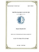 Luận văn thạc sĩ luật học: Pháp luật về chế độ thai sản cho lao động nữ