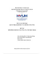 tiểu luận môn học quản trị logistisc và chuỗi cung ứng đề tài mô hình chuỗi cung ứng của th true milk