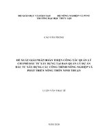 Luận văn thạc sĩ Chuyên ngành Quản lý xây dựng: Đề xuất giải pháp hoàn thiện công tác quản lý chi phí đầu tư xây dựng tại Ban Quản lý dự án đầu tư xây dựng các công trình nông nghiệp và phát triển nông thôn Ninh Thuận