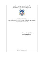 Chuyên đề thực tập: Xuất khẩu gạo của việt nam sang thị trường trung đông đến năm 2025