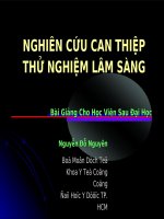 Nghiên cứu can thiệp thử nghiệm lâm sàng