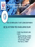 báo cáo môn quản lý chất lượng sản phẩm in đề tài hệ thống tiêu chuẩn japan color