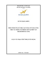 phân tích ứng xử nhà cao tầng có tầng cứng chịu tác động tải trọng gió khu vực thành phố đà nẵng