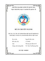 Đề Án chuyên ngành Đề tài các yếu tố Ảnh hưởng Đến quyết Định mua sắm trực tuyến của người tiêu dùng việt nam