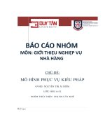 chủ đề mô hình phục vụ kiểu pháp