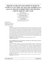 MỐI QUAN HỆ GIỮA BẤT ĐỊNH VỀ KINH TẾ VĨ MÔ VÀ CẤU TRÚC KỲ HẠN NỢ: NGHIÊN CỨU TẠI CÁC DOANH NGHIỆP TRÊN THỊ TRƯỜNG CHỨNG KHOÁN VIỆT NAM