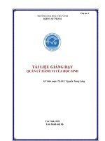 tài liệu giảng dạy quản lý hành vi của học sinh
