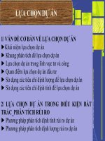 Tiểu luận - lựa chọn dự án