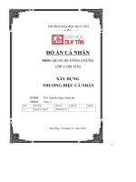 đồ án cá nhân xây dựng thương hiệu cá nhân