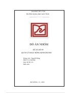 đồ án nhóm đề tài số 09 quản lý hoạt động kinh doanh