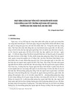 HOẠT ĐỘNG GIẢNG DẠY TIẾNG VIỆT CHO NGƯỜI NƯỚC NGOÀI THEO HƯỚNG GIAO TIẾP (TRƯỜNG HỢP KHOA VIỆT NAM HỌC, TRƯỜNG ĐẠI HỌC NGOẠI NGỮ, ĐẠI HỌC HUẾ)