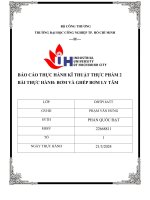 BÁO CÁO THỰC HÀNH KĨ THUẬT THỰC PHẨM 2 BÀI THỰC HÀNH BƠM VÀ GHÉP BƠM LY TÂM