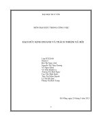 đạo đức kinh doanh và trách nhiệm xã hội