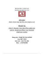 tên đề tài thực trạng thị trường bđs du lịch nghỉ dưỡng tại thành phố đà nẵng