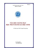 tài liệu giảng dạy học phần đánh giá học sinh