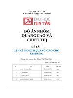 đồ án nhóm quảng cáo và chiêu thị đề tài lập kế hoạch quảng cáo cho samsung