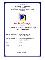 đồánmônhọcđề tài thiết kế hệ thống cơ khí trongvậnchuyển hànghóa