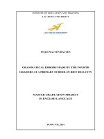 grammatical errors made by the fourth graders at a primary school in bien hoa city