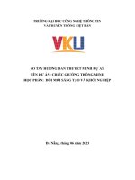 sổ tay hướng dẫn thuyết minh dự án tên dự án chiếc giường thông minh