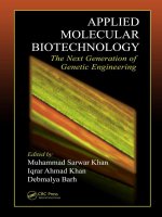 Applied Molecular Biotechnology :  The Next Generation of Genetic Engineering /  Muhammad Sarwar Khan (Phần 1)
