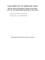 giao tiếp ứng xử trong du lịch đềtài phân tích hoạt động giao tiếp ứng xử tại một điểm tham quan du lịch