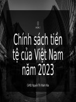 chính sách tiền tệ của việt nam năm 2023