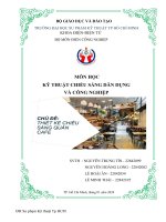 môn học kỹ thuật chiếu sáng dân dụng và công nghiệp chủ đề thiết kế chiếu sáng quán caffe