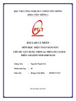 bài lab cá nhân môn học điện toán đám mây chủ đề xây dựng virtual private cloud trên amazon web services