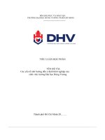 tiểu luận học phần các yếu tố ảnh hưởng đến ý định khởi nghiệp của sinh viên trường đại học hùng vương