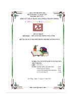 đồ án nhóm nền tảng hệ thống máy tính đề tài quản lý bộ nhớ trong hệ điều hành linux