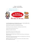 bài tập nhóm quảng cáo chiêu thị công ty ace cook sản phẩm mì tôm hảo hảo