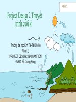project design 2 ﻿thuyết trình cuối kì đô thị tăng trưởng xanh