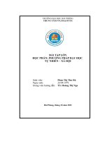 bài tập lớn học phần phương pháp dạy học tự nhiên xã hội